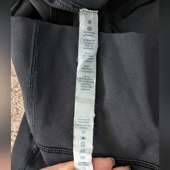 Lululemon leggings with mesh, 8, black - Picture 6 of 7